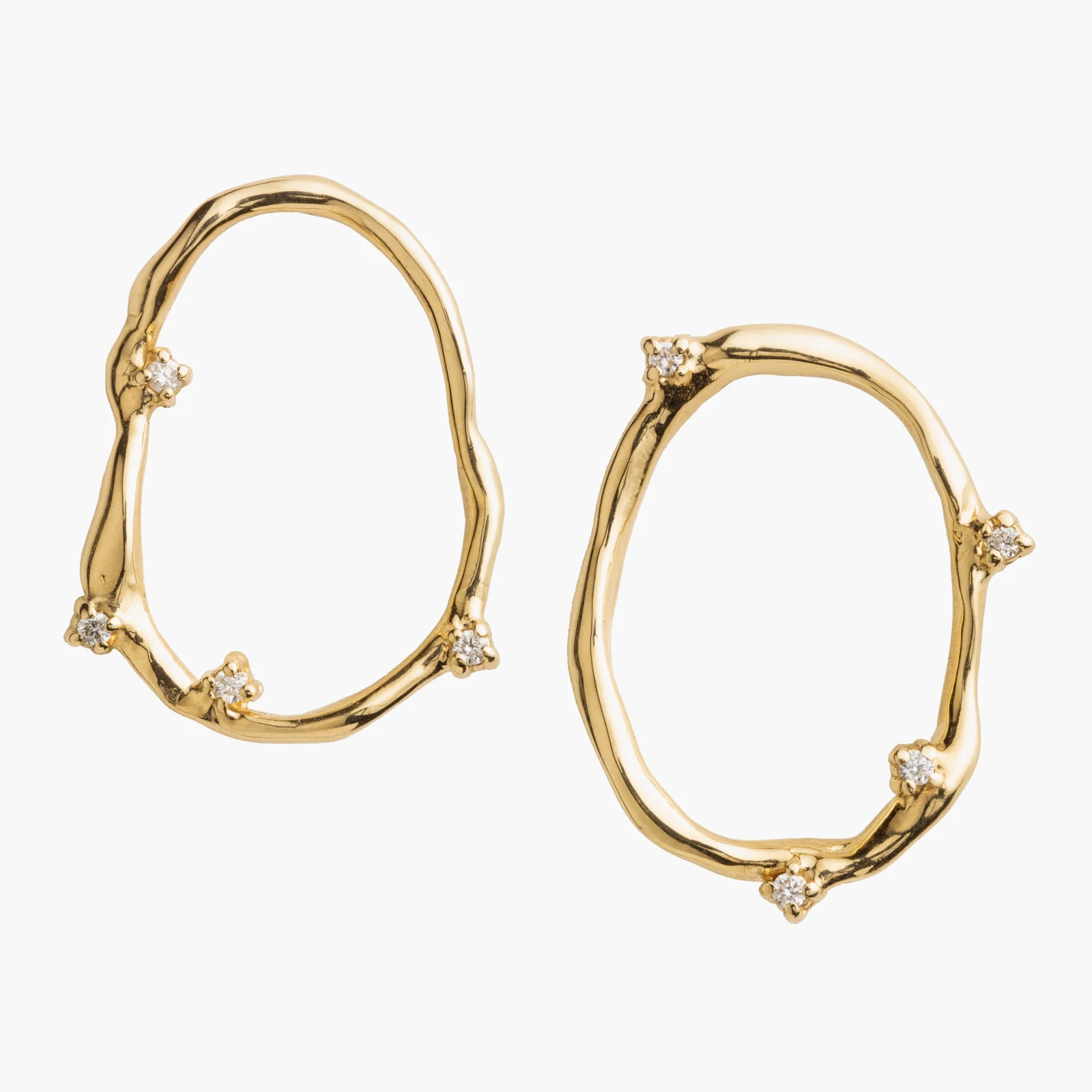 Diamond Ovals Náušnice