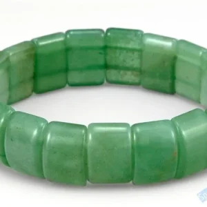 Náramek z avanturínu, plochý, dílky cca 10 x 15 mm (AV251NS)