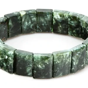 Náramek ze serafinitu QAA, plochý, dílky cca 16 x 11 mm, RARITA (SF1217NS)
