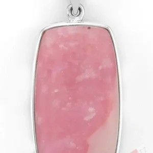 Stříbrný přívěsek (Ag 925/1000) s andským růžovým opálem QA, cca 39 x 22 mm, RARITA (OA1818P)