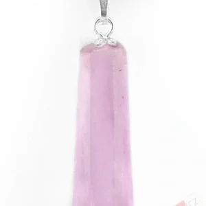 Unisex přívěsek z kunzitu QAA, stříbro Ag 925/1000, krystal cca 27 x 8 mm, nádherná barva, RARITA (KT4540P)