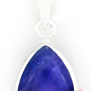 Unisex stříbrný přívěsek (Ag 925/1000) s tanzanitem QAA, cca 15 x 14 mm, nádherná sytá barva, RARITA (TZ1573P)