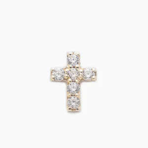 Zlatá koncovka s vnitřním závitem Cristall Cross